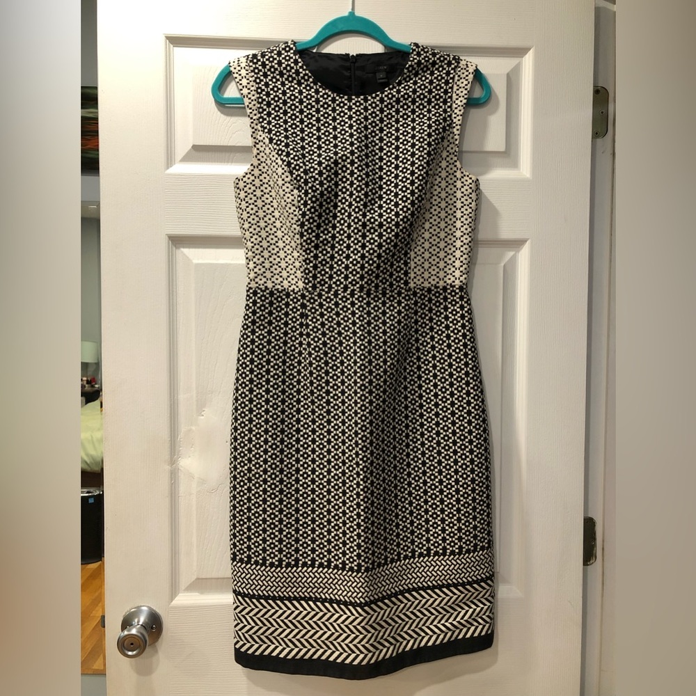 J. Crew Black and Cream Dress